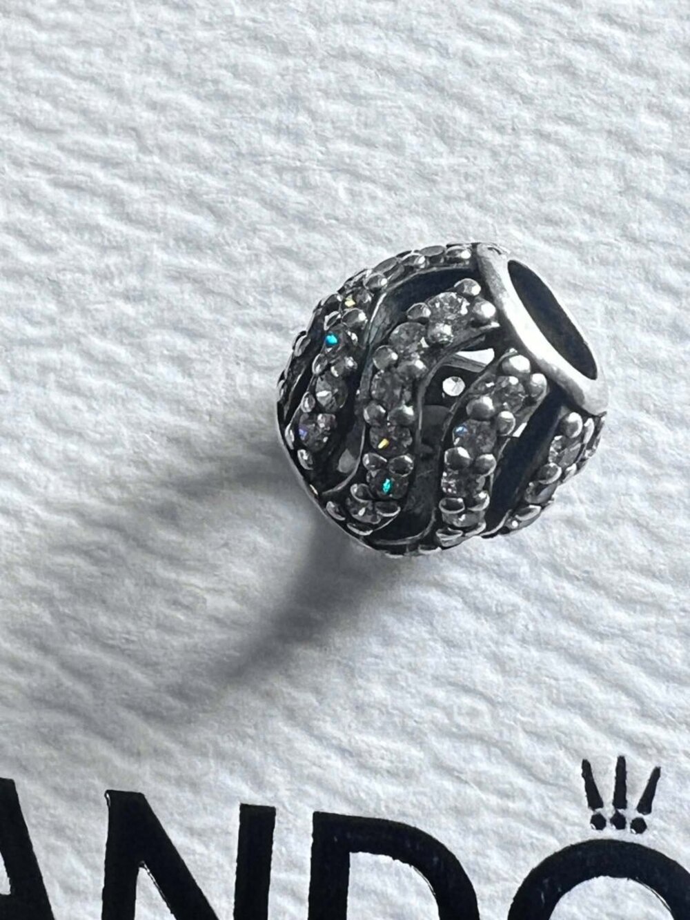 Authentic Pandora Winter Wisp Pave Charm #791197CZ